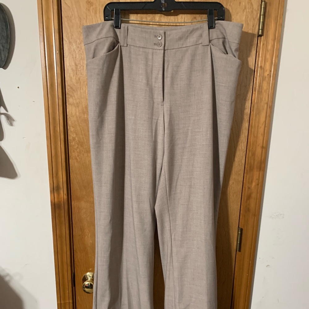 Lane Bryant Tan, flare slacks